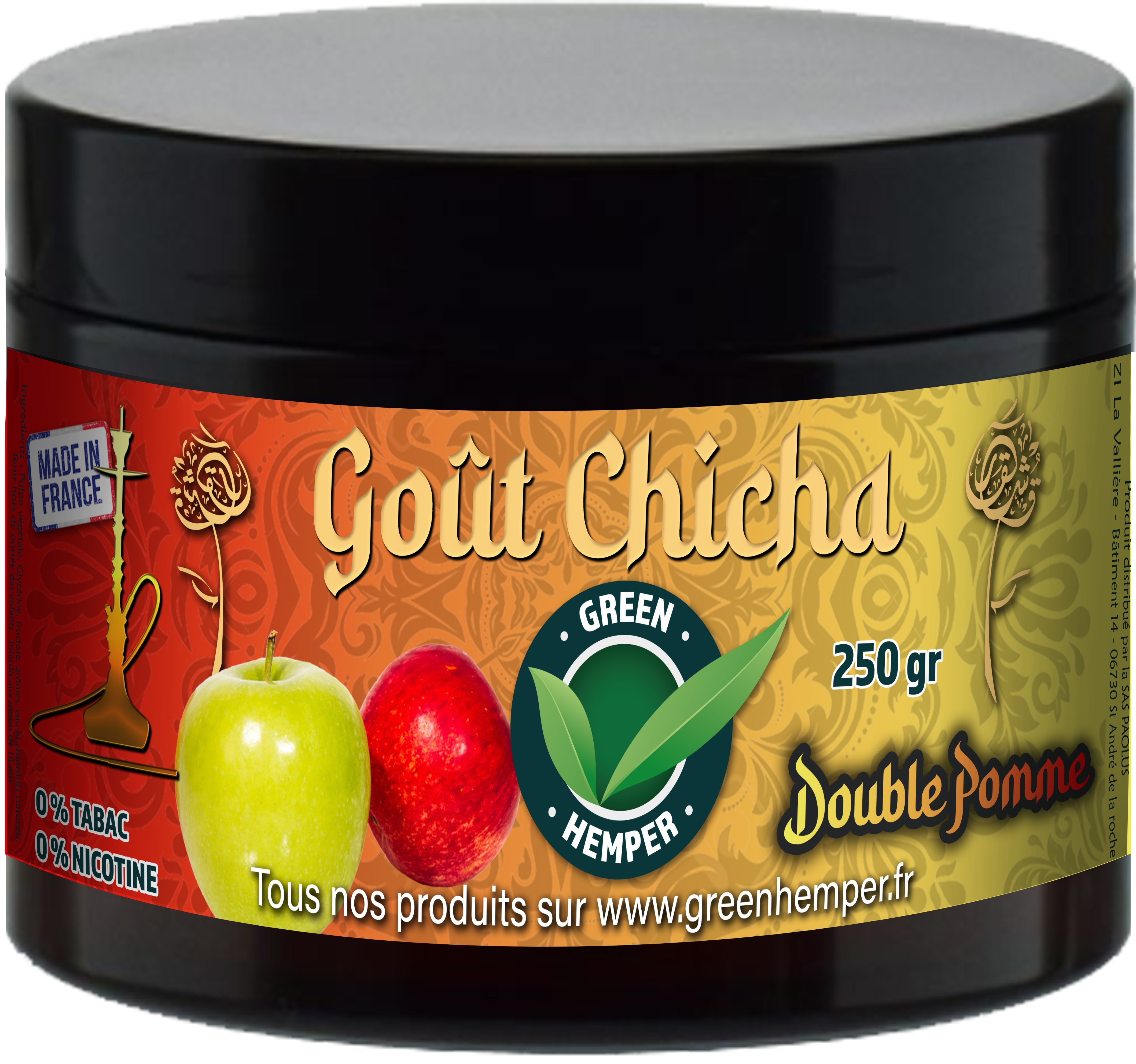 Goût chicha parfum Double Pomme - 250 Gr 